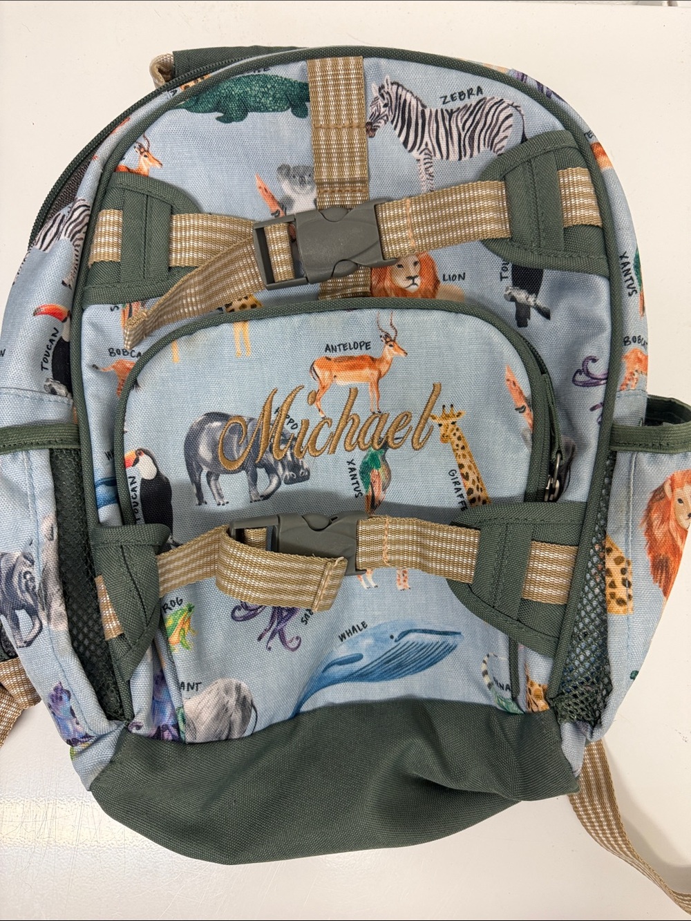 Personalized Pottery Barn Animal Print Backpack